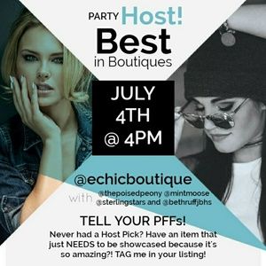 Boutiques Party JULY 4TH @4PST/7EST!